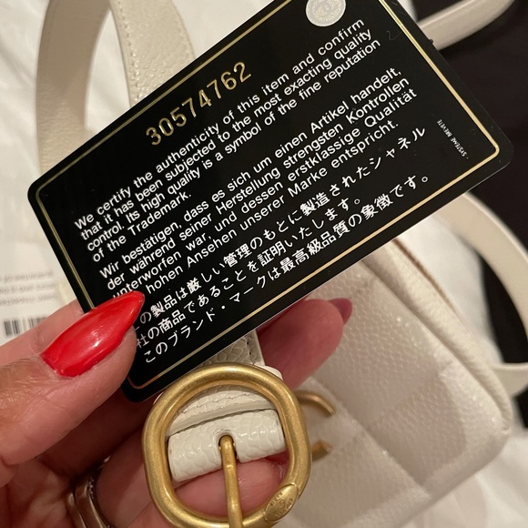 Chanel white Caviar Coin bag waist belt pouch GHW - Picture 13 of 15